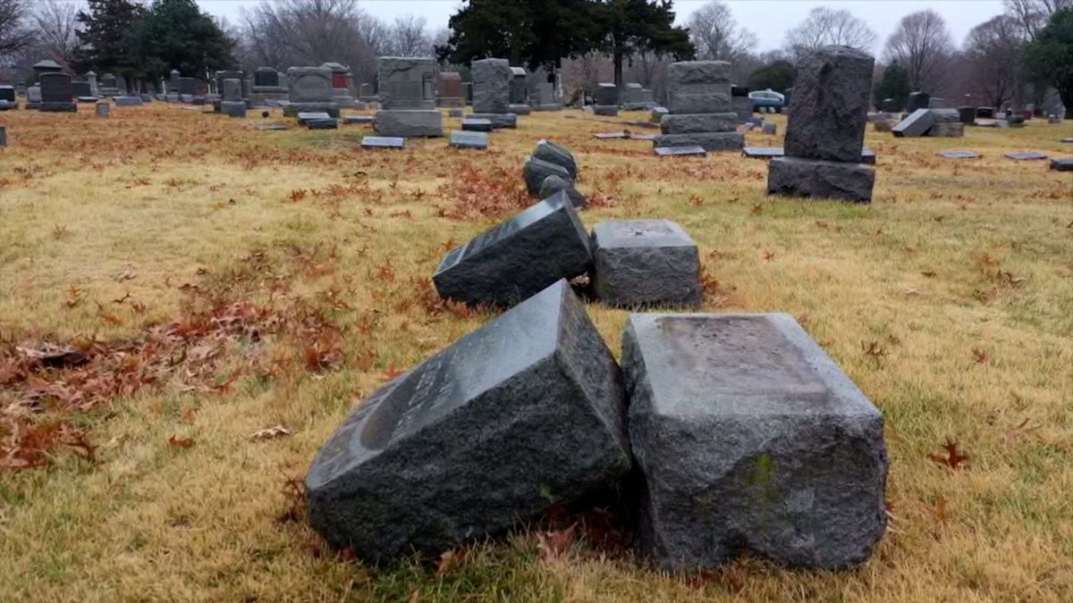 Dozens of headstones vandalized at Kansas cemetery for families to find